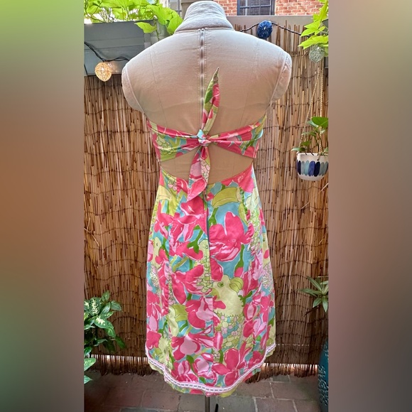 Lilly Pulitzer Strapless Dress, US Size 6, Bird and Flower Pattern - Picture 2 of 8